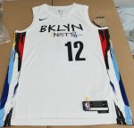 Maillot de Basket #12 Harris Brooklyn Nets 2022-23 city Blanc Imprimé